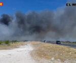 Prenden fuego otra vez a basurero Las Anacuas, en Reynosa
