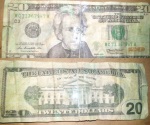 Alertan  por billetes falsos de 20 dólares
