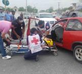 Choque vehicular deja dos lesionados en Valle Hermoso