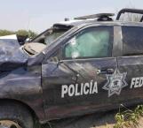 Atacan a elementos de la Policía Federal y vuelcan patrulla en Reynosa