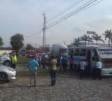 Choque de microbús y ‘trompo’ deja 6 lesionados en Altamira