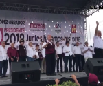 Inicia AMLO su campaña presidencial en Matamoros