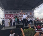 Inicia AMLO su campaña presidencial en Matamoros