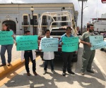 Protestan médicos en la plaza principal de Matamoros