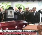 Rinden homenaje a policías asesinados en Jalisco