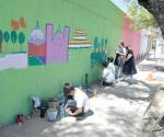 Barda de escuela Benito Juárez será mural comunitario