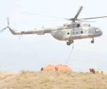 Se desploma helicóptero de Semar; buscan a la tripulación
