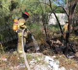 Incendio de baldío causa temor entre vecinos de la Delicias
