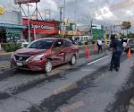Una mujer lesionada en choque en el bulevar Morelos