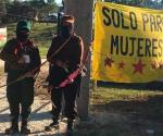 Mujeres del EZLN se suman al movimiento femenil del paro nacional