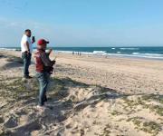 Desértica la Playa de Miramar en víspera de Semana Santa