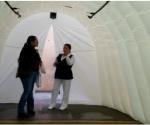 Instalan túnel sanitizante vs Covid-19 en el Hospital General de Victoria