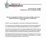 Confirma deceso de sacerdote por Covid en Matamoros