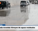 Inundada Avenida Virreyes de aguas residuales