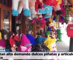 Presentan alta demanda dulces piñatas y artículos de fiesta
