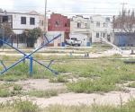 Denuncian plaza abandonada en fraccionamiento Loma Blanca