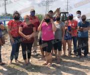 Protestan por trabajos de limpieza en el dren de Las Mujeres