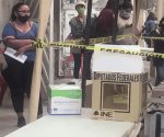 Tiran cabeza humana en una caja en casilla de Tijuana