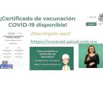 Certificado de vacunación Covid-19, ya está disponible