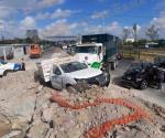 Colisionan 7 vehículos en carretera a Río Bravo