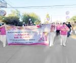 Marcha para concientizar contra cáncer de mama