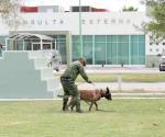 Muestra apoyo del escuadrón canino