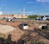 Se sale de carretera a exceso de velocidad