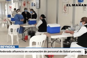 Moderada afluencia en vacunación de personal de Salud privado