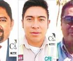 Desaparecen tres trabajadores de CFE