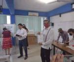 Américo Villarreal Anaya emite su voto