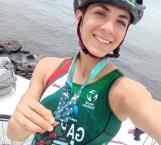 Finaliza Sofía en quinto lugar en el Triatlón Astri