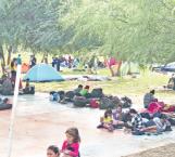 Llegan enfermedades a campamento migrante