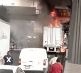 Se incendia tráiler en la México-Querétaro