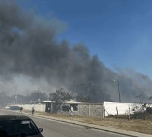 Incendio de pastizal obliga a desalojar primaria en Altamira