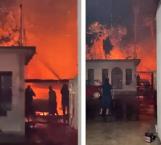 Se registra incendio por caída de rayo