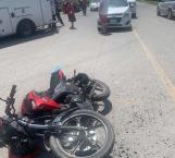 Motociclista herido en accidente vial