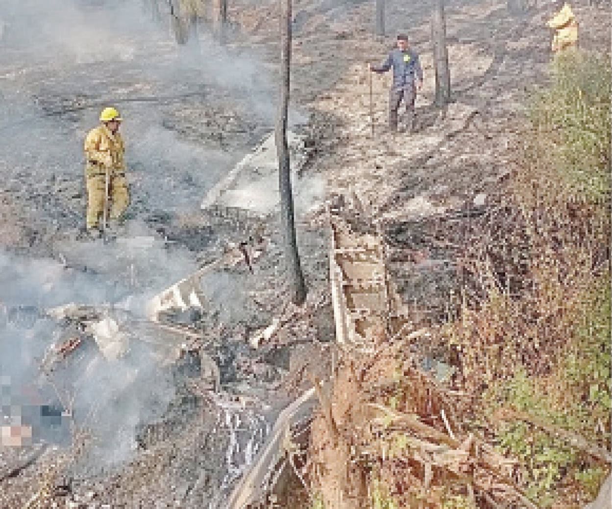 Mueren 7 en caída de aeronave en Quitupan