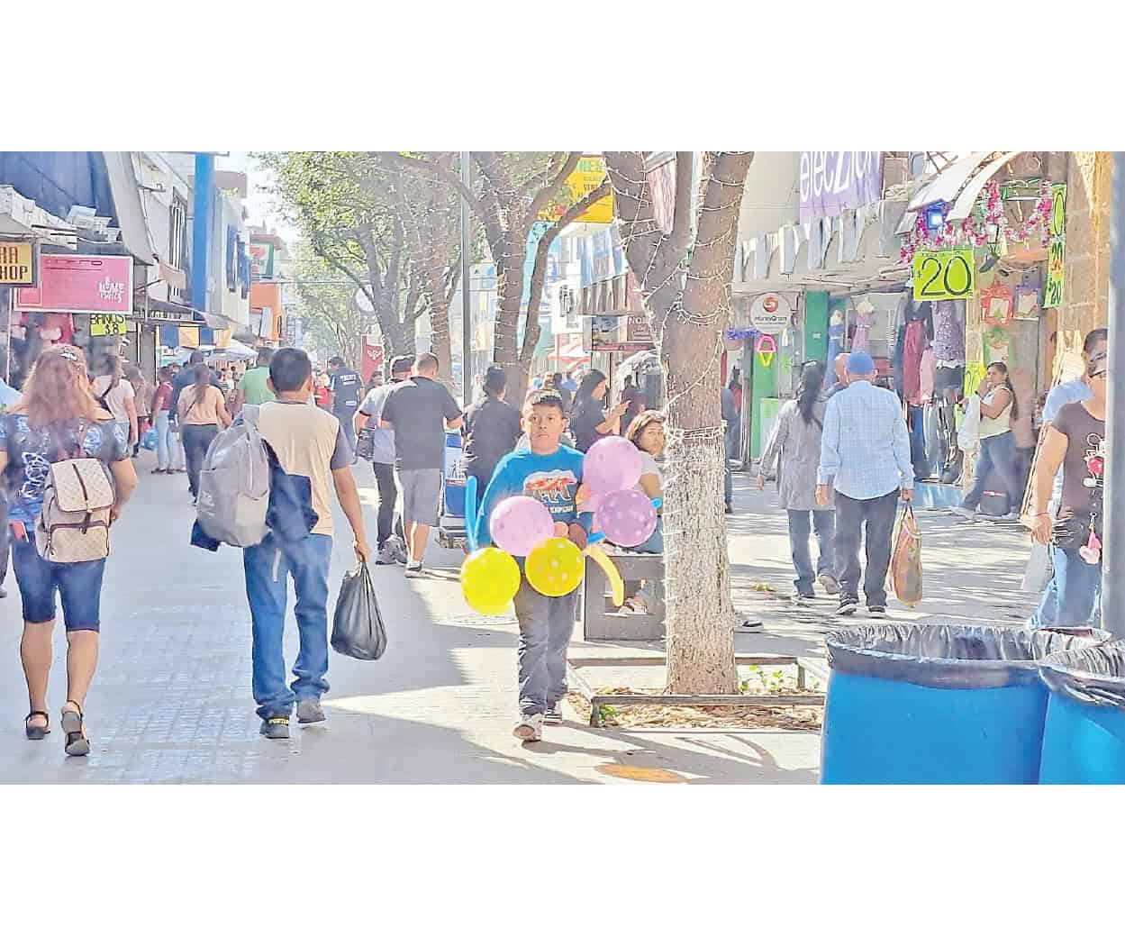 Cierran año con buenas ventas en la peatonal