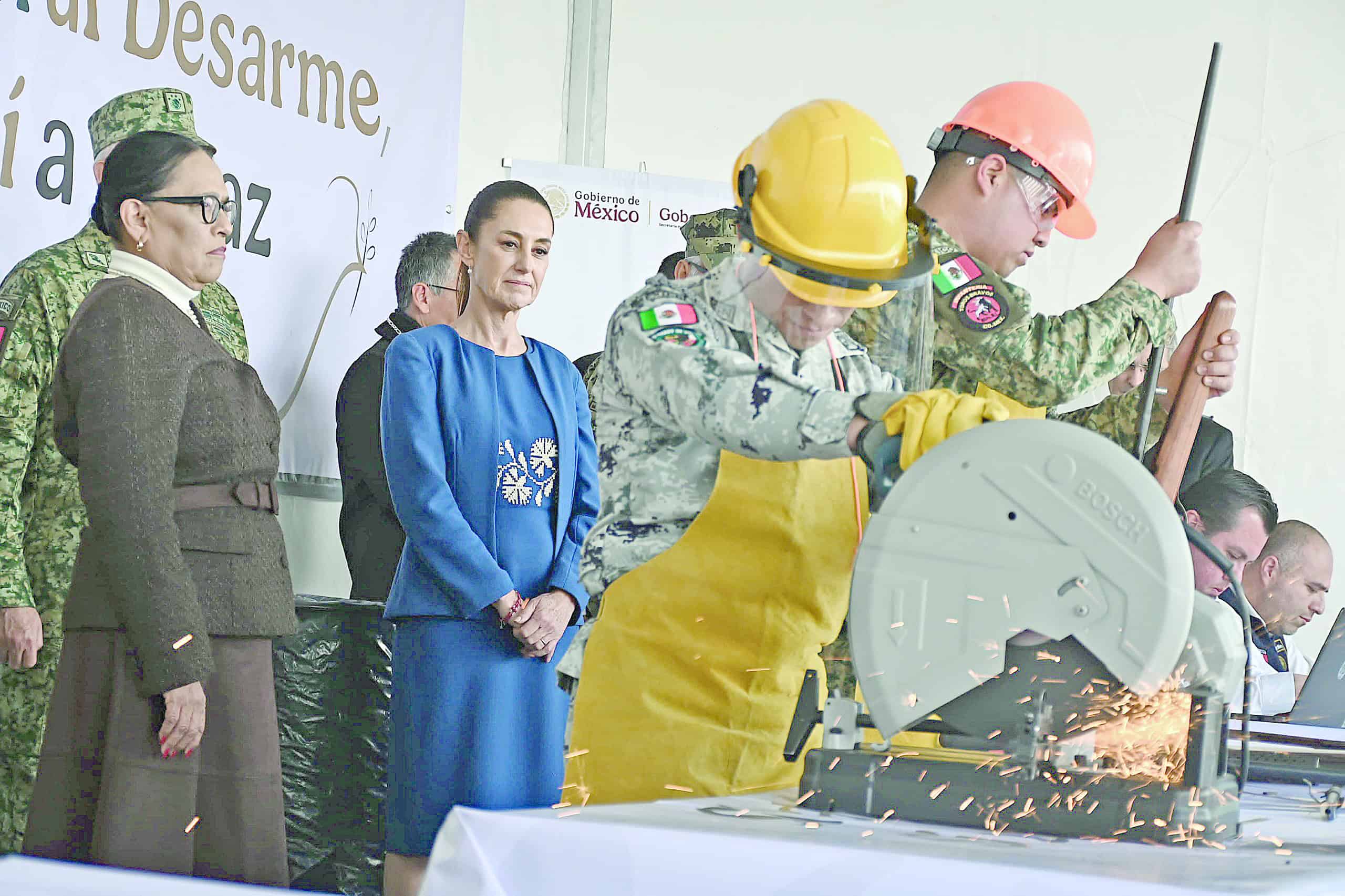 ´Sí al desarme, sí a la paz´: Sheinbaum