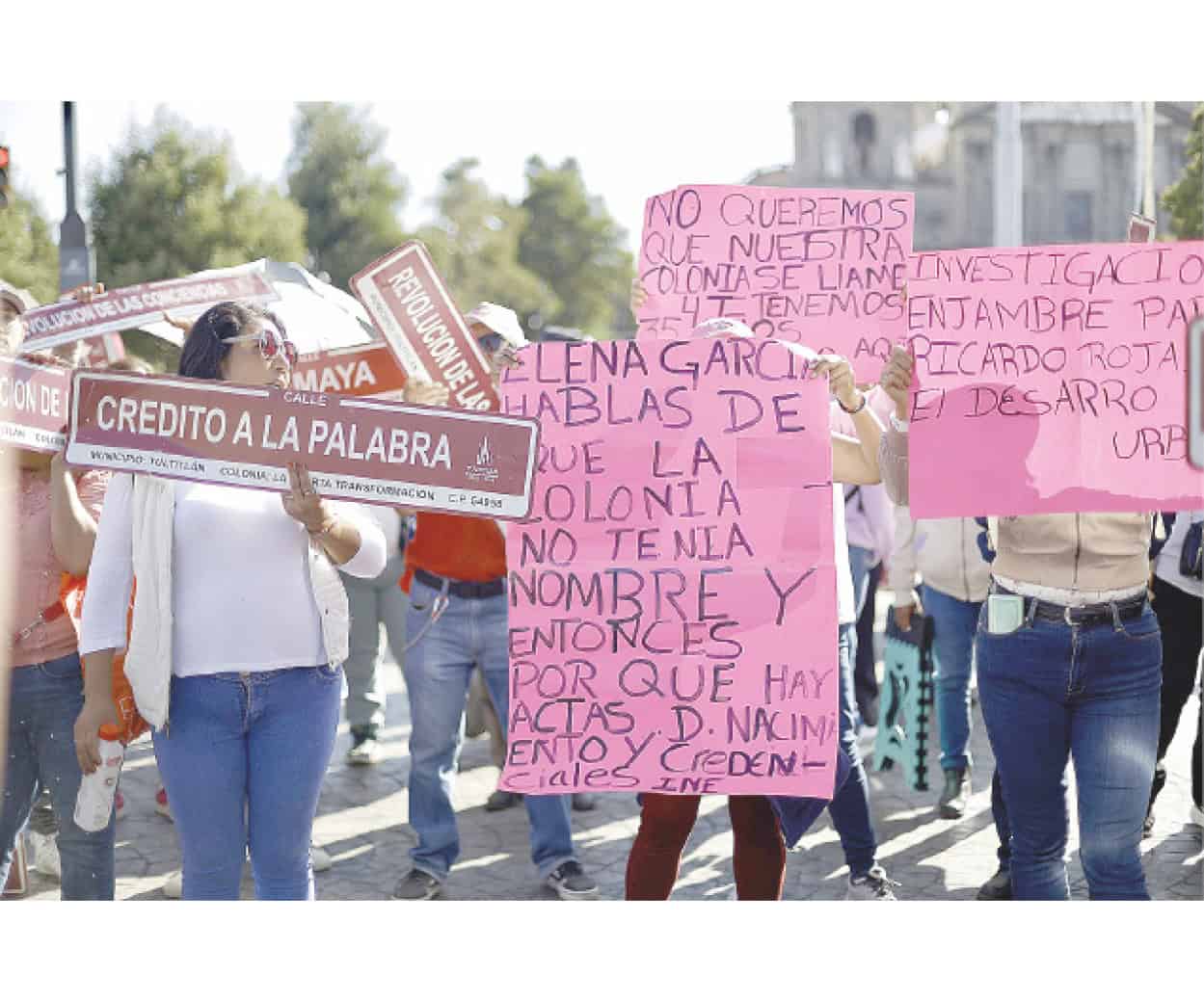 Protestan vecinos por nombre de colonia 4T